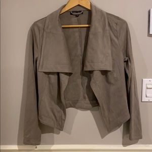 Suede Drape Jacket